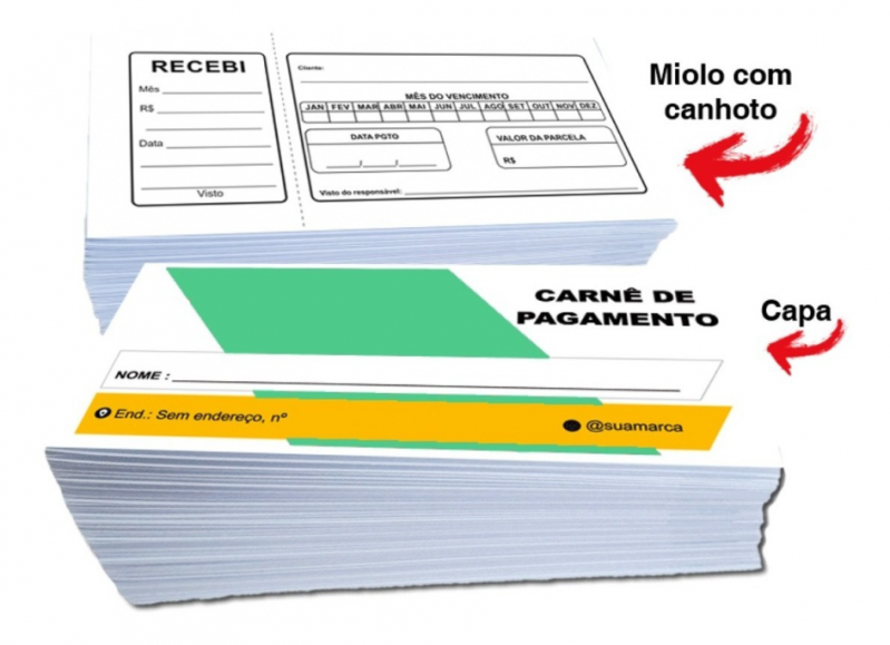 Carnê de Pagamento Personalizado Impresso Valor Catanduva - Carnê Personalizado Impressão