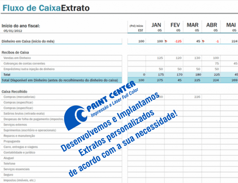 Custo para Impressão de Extrato Personalizado Av. Paulista - Impressão de Extrato para Lojas