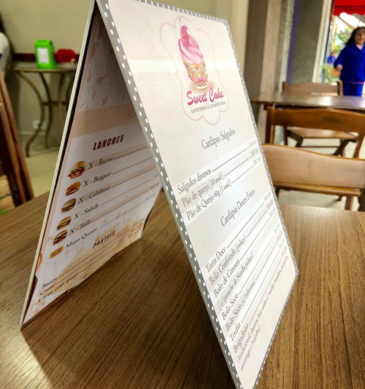 Impressão Cardápio em Pvc Valinhos - Impressão Cardápio para Restaurante