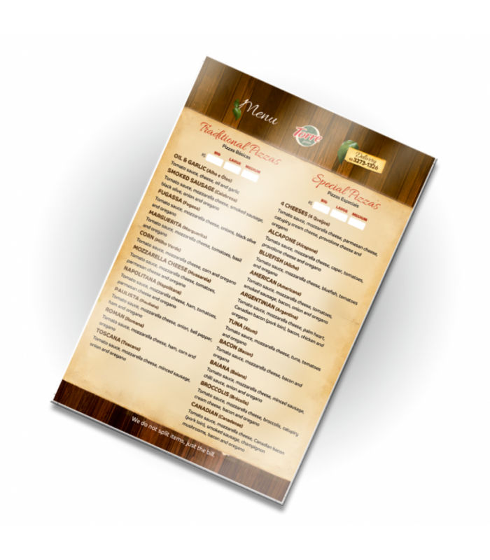Impressão de Cardápio de Restaurante Cotar Lorena - Impressão Cardápio para Restaurante