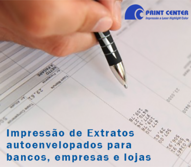 Impressão de Extrato de Bancos Orçamento Vila Baruel - Impressão Extrato
