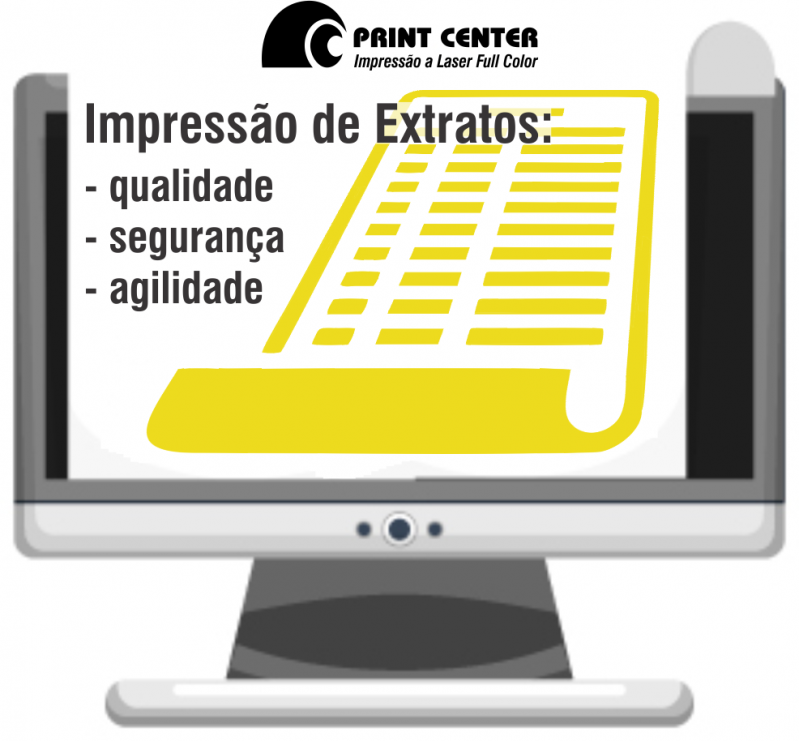 Impressão de Extrato Papel Amarelo Orçamento Parque Ibirapuera - Impressão de Extrato para Lojas