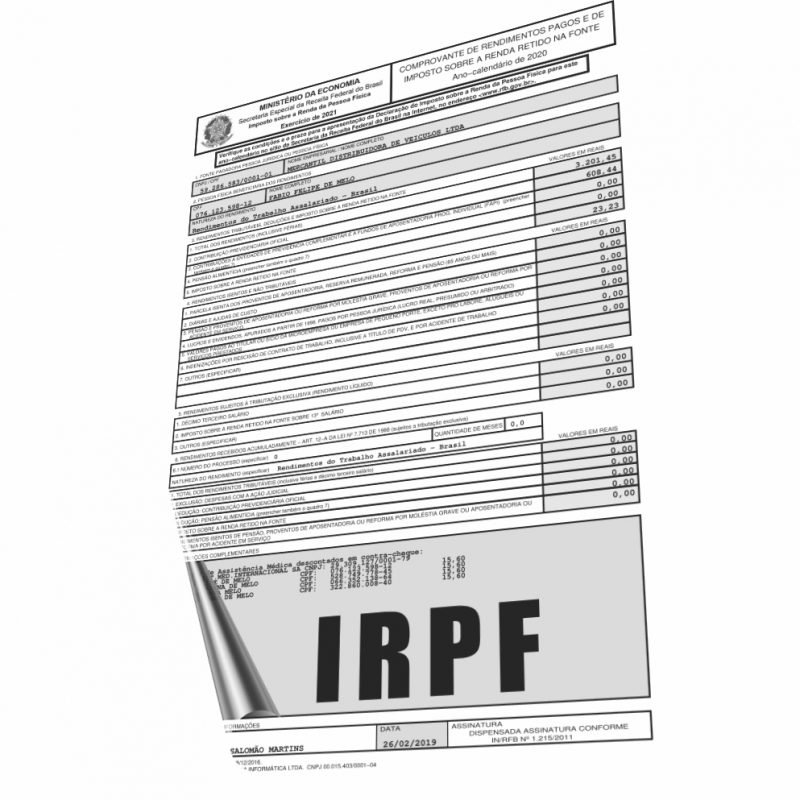 Impressão de Extrato para Imposto de Renda Preço Vila Pierina - Impressão de Informe de Irrf
