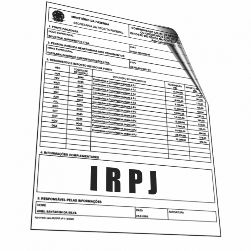 Impressão de Extrato para Imposto de Renda Morumbi - Impressão de Irrf Online