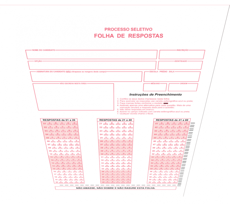 Impressão de Folha de Resposta em Branco Franco da Rocha - Folha de Resposta de Simulado
