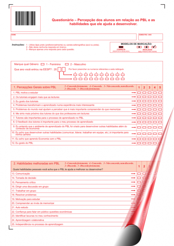 Impressão de Folha de Resposta Simulado Jundiaí - Folha de Respostas 100 Questões