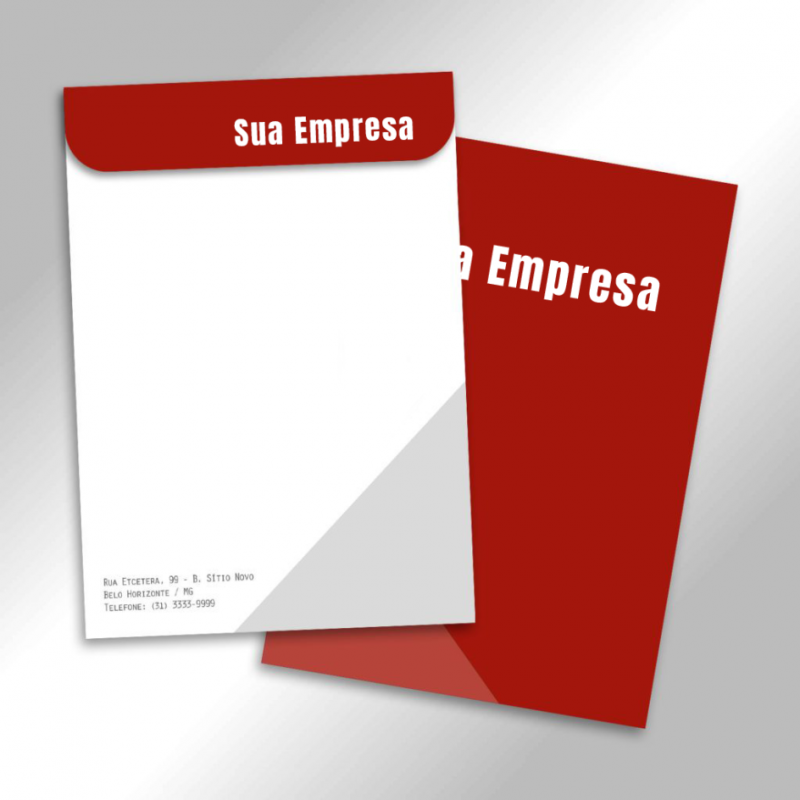 Impressão Personalizada de Envelope Valores Parque Residencial da Lapa - Impressão Personalizada