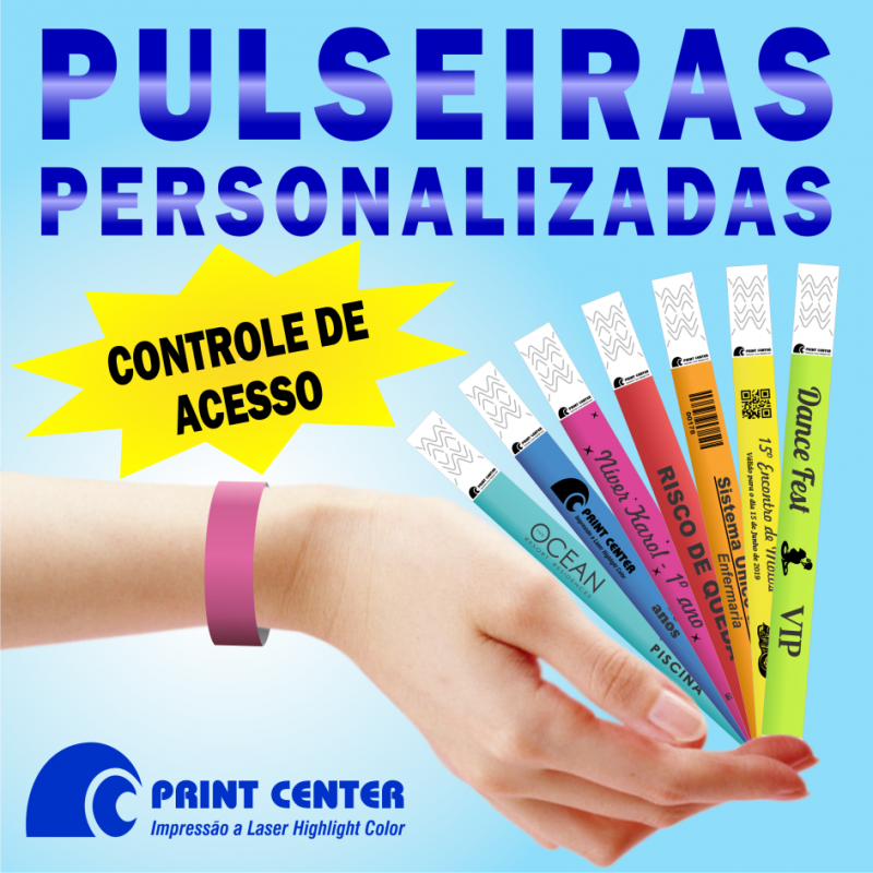 Loja de Impressão Personalizada Vila Pierina - Impressão Personalizada de Pulseiras